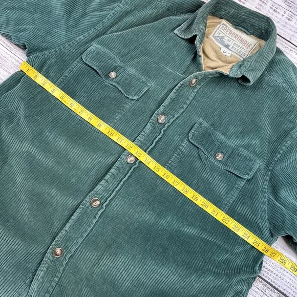 VTG Abercrombie & Fitch Co. Corduroy Long Sleeve Shirt Shacket Sz M Extra Rugged - Picture 5 of 9